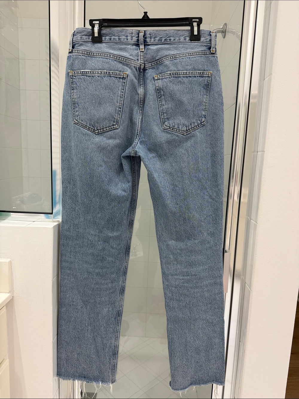 A Golde Lana Sway Light Wash jeans button fly raw hem size 28 - Picture 7 of 13